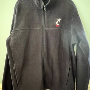 Black Fleece Jacket with Logo